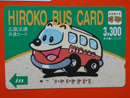 T-199 - JAPAN -JAPON, NIPON, Carte Prepayee BUS, AUTOBUS - Voitures