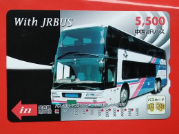 T-199 - JAPAN -JAPON, NIPON, Carte Prepayee BUS, AUTOBUS - Coches