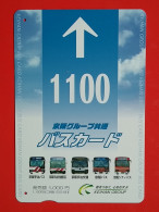 T-199 - JAPAN -JAPON, NIPON, Carte Prepayee BUS, AUTOBUS - Voitures