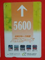 T-199 - JAPAN -JAPON, NIPON, Carte Prepayee BUS, AUTOBUS - Voitures