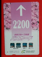 T-199 - JAPAN -JAPON, NIPON, Carte Prepayee BUS, AUTOBUS - Voitures