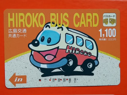 T-199 - JAPAN -JAPON, NIPON, Carte Prepayee BUS, AUTOBUS - Voitures