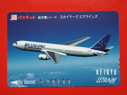 T-199 - JAPAN -JAPON, NIPON, Carte Prepayee AVION, PLANE, AVIO,  - Aviones