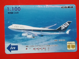 T-199 - JAPAN -JAPON, NIPON, Carte Prepayee AVION, PLANE, AVIO,  - Flugzeuge