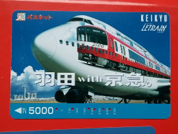 T-200 - JAPAN -JAPON, NIPON, Carte Prepayee AVION, PLANE, AVIO,  - Aviones