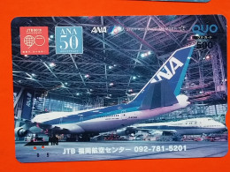 T-200 - JAPAN -JAPON, NIPON, Carte Prepayee AVION, PLANE, AVIO,  - Avions