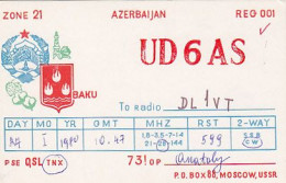 AK 195719 QSL Card - USSR - Azerbaijan - Baku - Radio Amateur