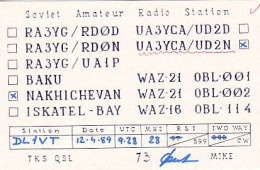 AK 195720 QSL Card - USSR - Nakhichevan - Radio Amateur