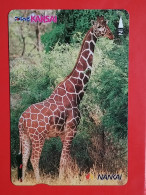 T-203 - JAPAN -JAPON, NIPON, Carte Prepayee  ANIMAL, GIRAFE, GIRAFFE, ZIRAFA - Giungla