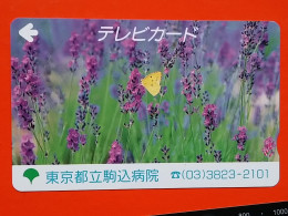 T-203 - JAPAN -JAPON, NIPON, Carte Prepayee  ANIMAL, BUTTERFLY, PAPILLON, LEPTIR, - Butterflies