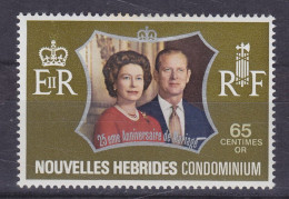 New Hebrides 1972 Mi. 354, QEII. Silver Wedding, MH* - Unused Stamps