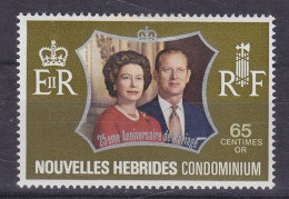 New Hebrides 1972 Mi. 354, QEII. Silver Wedding, MH* - Nuevos