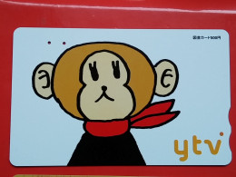 T-204 - JAPAN -JAPON, NIPON, Carte Prepayee  ANIMAL, MONKEY - Giungla