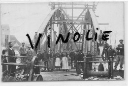 24-403 : MONETEAU. CARTE-PHOTO. CONSTRUCTION DU PONT - Moneteau