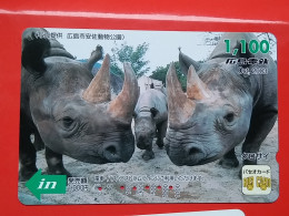 T-204 - JAPAN -JAPON, NIPON, Carte Prepayee  ANIMAL,  - Giungla