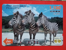 T-204 - JAPAN -JAPON, NIPON, Carte Prepayee  ANIMAL,  - Oerwoud