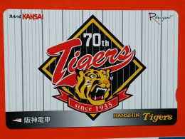 T-204 - JAPAN -JAPON, NIPON, Carte Prepayee  ANIMAL, TIGER, TIGRE - Otros & Sin Clasificación