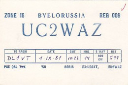 AK 195726 QSL Card - Byelorussia - Radio Amateur