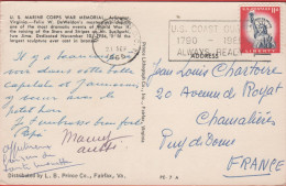 STATI UNITI - UNITED STATES - USA - US - 1965 - 11c - Post Card - Arlington, U.S. Marine Corps War Memorial - Viaggiata - Covers & Documents