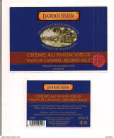 Etiquette Créme De RHUM Vieux DARBOUSSIER  Saveur Caramel Beurre Salé - GUADELOUPE - - Rhum