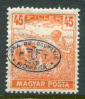 DEBRECEN 1919  45f  Harvesters Inscr. Magyar Posta With Blue Overprint LHM / *   Michel 71 - Debreczen