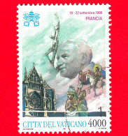 VATICANO - Usato - 1997 - Viaggi Di Giovanni Paolo II Nel 1996 - Francia - 4000 L. - Usados