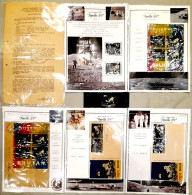BHUTAN 1971 COLLECTION Of 3d APOLLO XV Brochure + 2v SET+ Souvenir Sheet + 2 Off FDC's + Agency SS FDC + Rare Surcharge - Verzamelingen