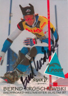 Autogramm AK Snowboarder Bernd Kroschewski Konstanz Frickingen Salem Olympia 1998 DSV FIS Bayern Weltmeister Olympia - Autógrafos
