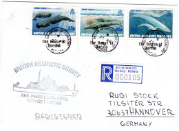 Brit. Antarctic Territory 1998, 3 Wal Marken Auf Reko Brief V. Rothera - Autres - Océanie
