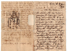 TB 4531 - 1828 - Lettre De M. J. De PREAULX à PARIS Pour Mme La Mise De BOISSY En Son Château Du PLESSIS AU BOIS X MEAUX - 1801-1848: Précurseurs XIX