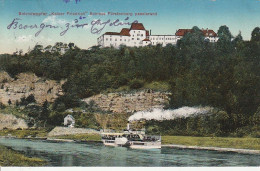 AK Salondampfer "Kaiser Friedrich" Schloss Fürstenberg Passierend - Schiffspost D. Kaiser Friedrich - 1912 (66851) - Paquebote