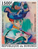 Burundi 2022, Art, Matisse, 2val - Unused Stamps