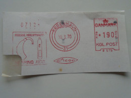 D200473 Red  Meter Stamp Cut- EMA - Freistempel  - Denmark -Danmark -  1970 Kobenhavn - Moderne Horeapparaten - Machines à Affranchir (EMA)
