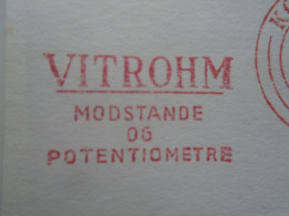 D200476   Red  Meter Stamp Cut- EMA - Freistempel  - Denmark -Danmark -  1970 Kobenhavn - VITROHM -Electro - Franking Machines (EMA)