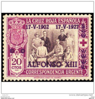 ES362SACF-L4477PC-TCELEBFR.ANIVERSARIO.JURA CONSTITUCION POR ALFONSO Xlll. 1927 (Ed 362*) Con Leve Charnela MAGNIFICO - Familles Royales