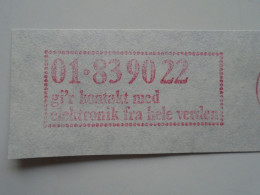 D200477   Red  Meter Stamp Cut- EMA - Freistempel  - Denmark -Danmark -  1978  Kobenhavn - Kontakt Med Elektronik - Maschinenstempel (EMA)