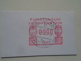 D200479     Red  Meter Stamp Cut- EMA - Freistempel  -1999  Liechtenstein  -SCHAN - Frankeermachines (EMA)