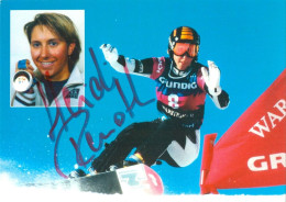 1) Autogramm AK Snowboarderin Heidi Renoth Berchtesgaden Rosenheim Bayern Olympia Silber 1998 DSV FIS Weltmeisterin - Handtekening