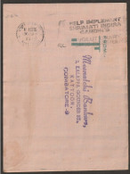 India 1976 Private Inland Letter Emergency Period With Help Implement Srimati Indira Gandhi's Volitionary Economic (a86) - Brieven En Documenten