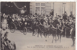 EVENEMENTS. PARIS. VISITE DE S.M. ALPHONSE XIII LE 30 MAI 1905. GARE DU BOIS DE BOULOGNE. LA VOITURE PRESIDENTIELLE. - Réceptions