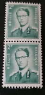 BOUDEWIJN** MET CURIO 2 FR** /PUNT BOVEN L VAN BELGIQUE**/PUNT TUSSEN B EN E V. BELGIE**/KADER RECHTS ONDER ONDERBROKEN - 1931-1960