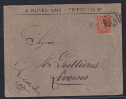 Italy (Used In MALTA) Sc 47 (Sass 39) 1891 Cover From Tripoli, A25 Cancel, Diena - Oblitérés