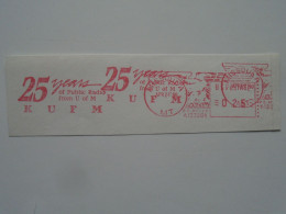 D200485    Red  Meter Stamp - EMA - Freistempel  -  United States USA - Missoula 1990 - Public Radio  25 Years KUFM - Brieven En Documenten