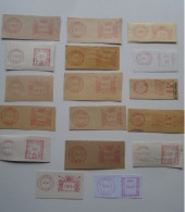 D200491 Red  Meter Stamp  Cut -EMA - Freistempel- UK - LONDON 1960-70's  Lot Of 17 Pcs - Frankeermachines (EMA)