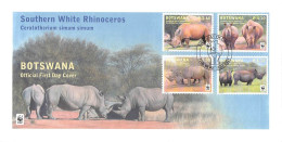 BOTSWANA - FDC 2011 WWF - RHINOCEROS / 4139 - Botswana (1966-...)