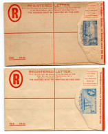 2 Cartas Registradas De Barbados - Barbados (...-1966)