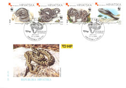 CROATIA - FDC 1999 WWF - SNAKE / 4147 - Croatia