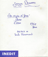 Recueil De Poèmes "des Coups D'épée Dans L'eau" De Georges Brassens 1942 Fac-similé Préface De Emile Miramont - Auteurs Français