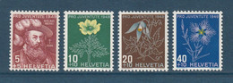 Suisse - YT N° 493 à 496 ** - Neuf Sans Charnière - 1949 - Nuevos