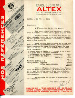 FACTURE.PARIS.PAPÈTERIE.FOURNITURES DE BUREAUX.PAPIERS CARBONE.ETS.ALTEX 6 CITÉ TRÉVISE. - Printing & Stationeries